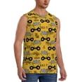 thumbnail image 1 of Lsque Modern Truck Print Men's Cotton Blend Sleeveless Muscle Shirts (S-3XL)- Moisture Wicking, Odor Protection, UPF 30+,XX-Large, 1 of 8