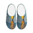 thumbnail image 1 of Lsque Monk Walking On Water Pattern Womens Comfort Cotton on Scuff With Memory Foam and Anti-skid Sole Slipper-37/38, 1 of 7