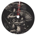 thumbnail image 1 of Lsque Monochrome Mushroom Artwork Print Christmas Tree Skirt, Tree Skirt with Ties or Velcro, Perfect for Holiday Decorations, Halloween, and New Year-30", 1 of 7