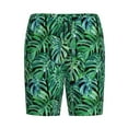 thumbnail image 1 of Lsque Monstera Leaves Mens Sleep Pajama Shorts,Short Pajama Pants, Cotton Ultra-Soft Knit-Small, 1 of 9