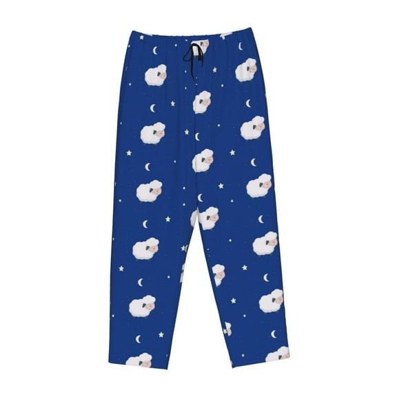 Lsque Moon Lamb Print Women's Pajama Pants, Lounge Pant - Comfortable Home Wear,Elastic Waistband, Stylish Design-Small