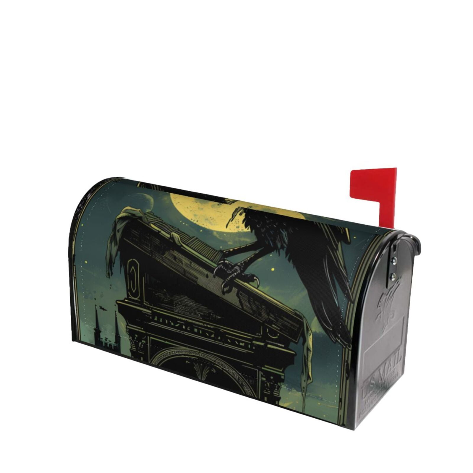 Lsque MoonNight Sky Crow Mailbox Cover Standard Size Mailbox