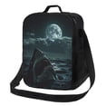 thumbnail image 1 of Lsque Moonlit Night Sky Shark Lunch Bag Lunch Box for Women Men Reusable Insulated Lunch Tote Bag,Leakproof Thermal Cooler Sack Food Handbags Case High Capacity, 1 of 9