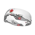 thumbnail image 1 of Lsque Moose Kissing Under Mistletoe Pattern Sweatbands Sports Headband for Men & Women - Moisture Wicking Athletic Cotton Terry Cloth Sweatband for Tennis, Basketball, Running, 1 of 9