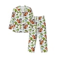 thumbnail image 1 of Lsque Mosaic Forest Squirrel Pattern Long Sleeve Pajama Set for Men - Soft 2-Piece Sleepwear and Loungewear Set with Pockets, Comfy Nightwear-Small, 1 of 7