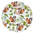 thumbnail image 1 of Lsque Mosaic Forest Squirrel Print Christmas Tree Skirt, Tree Skirt with Ties or Velcro, Perfect for Holiday Decorations, Halloween, and New Year-30", 1 of 7