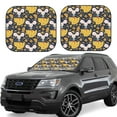 thumbnail image 1 of Lsque Mouse Cheese 2 PCS Windshield Sun Shade | CarFoldable Window Covers | Car Accessories Reflect UV for Universal Cars SUV Truck | Medium, 1 of 7