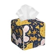 thumbnail image 1 of Lsque Mouse Cheese Printed Tissue Box Cover Holder, Facial Paper Organizer Dispenser,Square with Bottom Belt, PVC Leather Decorative Organizer, 1 of 8