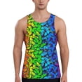 thumbnail image 1 of Lsque Multicolored Butterflies Pattern Mens Tank Tops Muscle Athletic Quick Dry Sleeveless Workout Fitness T Shirts Beach Tank Top, Loose-fit Sleeveless Shirt for Men-XX-Large, 1 of 7
