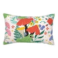 thumbnail image 1 of Lsque Mushroom and Frogs Pattern Pillow Case – Soft & Cozy Throw Pillow Cover, Hypoallergenic Cushion Case for Sleeping Women with Envelope Closure-16"x24", 1 of 6