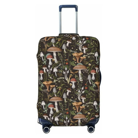 Lsque Mushroom Garnish Printed Luggage Cover, Travel Luggage Protector,Scratch and Dirt Resistant, Fits 18-32 Inch Luggage - X-Large