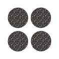 thumbnail image 1 of Lsque Mushroom Pattern 4" Drink Coasters Set of 4, PVC Leather Absorbent Coasters, Table Coaster Set Decorative Coffee Cup Coasters Housewarming Gift -Round Shape, 1 of 6