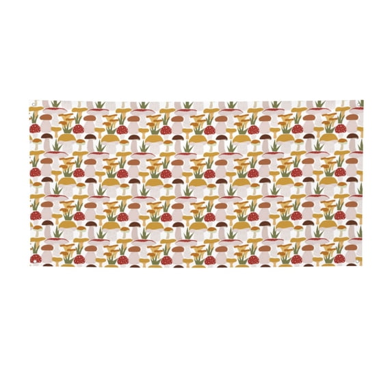Lsque Mushroom Pattern Party Banner, Festive Banner , Holiday Celebrations and Events for Carnival Birthday Party Festival Decorations-Small
