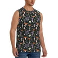 thumbnail image 1 of Lsque Mushroom Print Men's Cotton Blend Sleeveless Muscle Shirts (S-3XL)- Moisture Wicking, Odor Protection, UPF 30+,Medium, 1 of 8