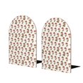 thumbnail image 1 of Lsque Mushroom Printed Wood Bookends,Non-Skid Bookend for Shelves,Heavy Duty Support Bookends,Non-Slip Foam Pads for Office, Home, and Library,1 Pair, 1 of 8
