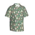 thumbnail image 1 of Lsque Mushrooms And Rainbows pattern Hawaiian Shirt for Men, Unisex Summer Beach Casual Short Sleeve Button Down Shirts-3X-Large, 1 of 9