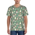 thumbnail image 1 of Lsque Mushrooms Gnome Pattern Mens Polo Golf Shirts Funny Graphics Shorts Sleeve Button Shirts Baseball T-shirt-Large, 1 of 7