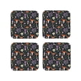 thumbnail image 1 of Lsque Mushrooms Pattern 4" Drink Coasters Set of 4, PVC Leather Absorbent Coasters, Table Coaster Set Decorative Coffee Cup Coasters Housewarming Gift -Square, 1 of 6