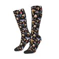 thumbnail image 1 of Lsque Mushrooms and Autumn Leaves Printed Crew Socks Men's Women's LightWeight Thin Casual Calf Socks ,Knee High Socks,Cotton Socks, 1 of 9