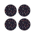thumbnail image 1 of Lsque Mushrooms3 Pattern 4" Drink Coasters Set of 4, PVC Leather Absorbent Coasters, Table Coaster Set Decorative Coffee Cup Coasters Housewarming Gift -Round Shape, 1 of 6