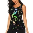 thumbnail image 1 of Lsque Music Notes Printed Workout Tank Tops for Women, Athletic Sports Tank Tops, Compression Sleeveless Dry Fit Shirts,Sleeveless Yoga Shirt-X-Large, 1 of 9