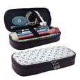 thumbnail image 1 of Lsque Music Shark Printed Big Capacity PU Leather Pencil Case Large Pencil Pouch Stationery Pen Bag Pencil Holder for Teen, 1 of 6