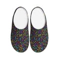 thumbnail image 1 of Lsque Musical Notes Pattern Womens Comfort Cotton on Scuff With Memory Foam and Anti-skid Sole Slipper-35/36, 1 of 7