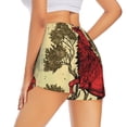 thumbnail image 1 of Lsque Mythical Red Stag Illustration Printed Women's Running Shorts with Liner Pockets,Elastic Quick Dry Workout Athletic Gym Yoga Shorts,Womens High Waist Shorts-, 1 of 9