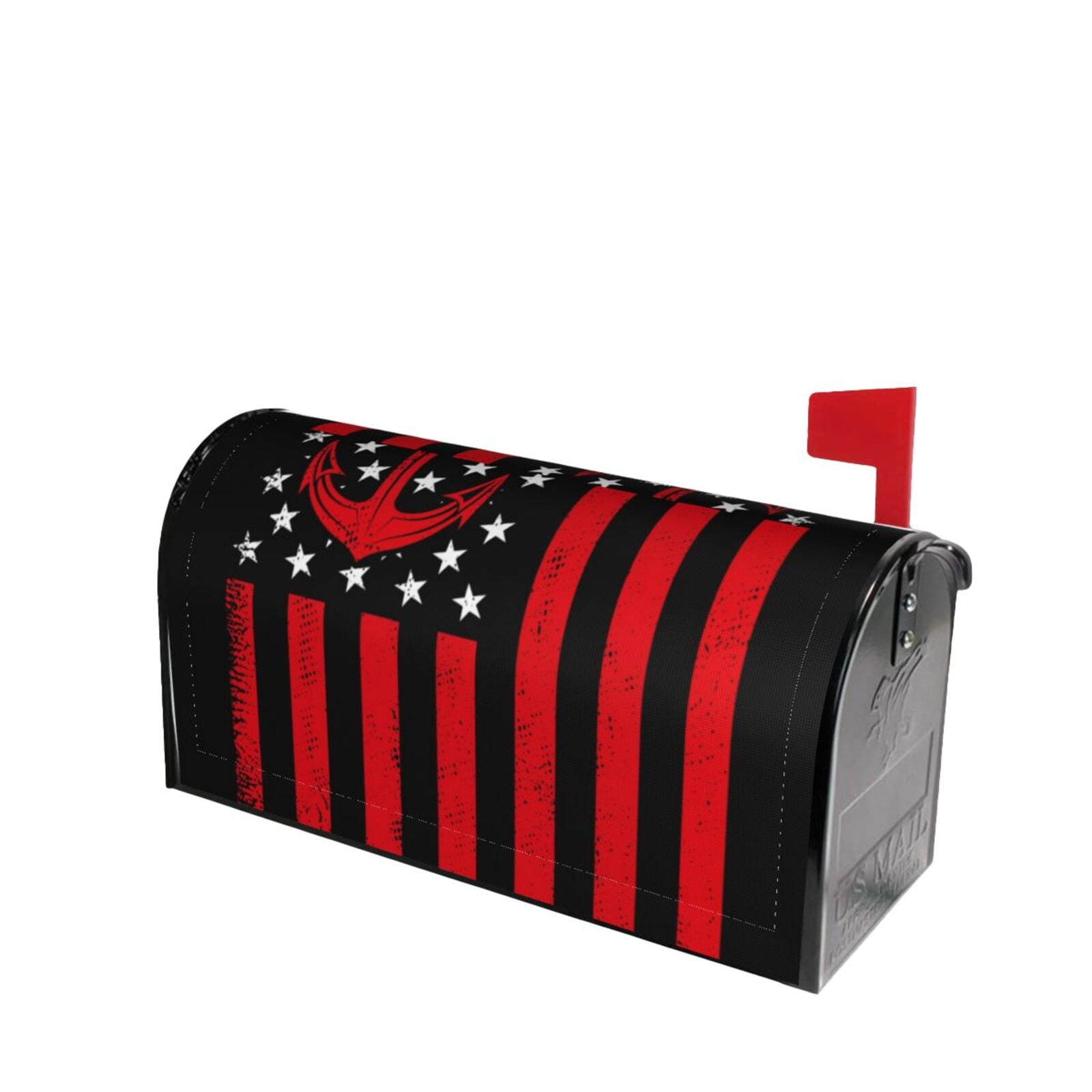 Lsque Nautical American Flag Mailbox Cover Standard Size