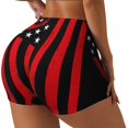 thumbnail image 1 of Lsque Nautical American Flag Pattern High Waisted Biker Shorts for Women-Tummy Control Fitness Athletic Workout Running Yoga Gym Shorts,Moisture-Wicking-Large, 1 of 9