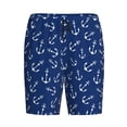 thumbnail image 1 of Lsque Nautical Anchors Mens Sleep Pajama Shorts,Short Pajama Pants, Cotton Ultra-Soft Knit-Medium, 1 of 9