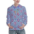 thumbnail image 1 of Lsque Nautical Anchors Pattern Casual Women's Hoodie,Hooded Sweatshirt with Kangaroo Pocket,Pullover Hoodie with Eye-catching Drawstrings-Small, 1 of 7