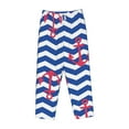 thumbnail image 1 of Lsque Nautical Anchors Print Women's Pajama Pants, Lounge Pant - Comfortable Home Wear,Elastic Waistband, Stylish Design-Large, 1 of 9