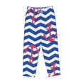 thumbnail image 1 of Lsque Nautical Anchors Print Women's Pajama Pants, Lounge Pant - Comfortable Home Wear,Elastic Waistband, Stylish Design-Medium, 1 of 9
