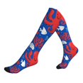 thumbnail image 1 of Lsque Nautical Animals Pattern Sport Compression Socks for Men & Women 15-20 mmHg Knee High Nurse Pregnant Running Medical and Travel Athletic, 1 of 6