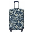 thumbnail image 1 of Lsque Nautical Style Printed Luggage Cover, Travel Luggage Protector,Scratch and Dirt Resistant, Fits 18-32 Inch Luggage - X-Large, 1 of 9