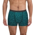 thumbnail image 1 of Lsque Navy blue sparkling Pattern Men’s Total Support Pouch Boxer Briefs, X-Temp Cooling, Moisture-Wicking Underwear, Regular, Long-leg and Trunk-Small, 1 of 5