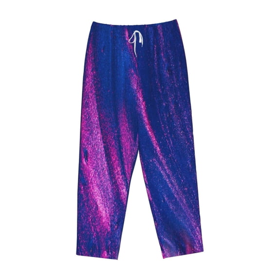 Lsque Neon Gradient Blue Print Women's Pajama Pants, Lounge Pant - Comfortable Home Wear,Elastic Waistband, Stylish Design-X-Large