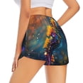 thumbnail image 1 of Lsque Neon Seahorse Underwater Realm Printed Women's Running Shorts with Liner Pockets,Elastic Quick Dry Workout Athletic Gym Yoga Shorts,Womens High Waist Shorts-Medium, 1 of 9