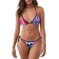 thumbnail image 1 of Lsque Neon Skull With Milkshake Pattern Women Two Piece Swimsuit Sexy Swimwear Halter String Triangle Bikini Sets, 1 of 6