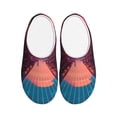 thumbnail image 1 of Lsque Neon Sunset Cyberpunk Cityscape Pattern Womens Comfort Cotton on Scuff With Memory Foam and Anti-skid Sole Slipper-37/38, 1 of 7