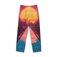 thumbnail image 1 of Lsque Neon Sunset Cyberpunk Cityscape Print Men's Pajama Pants, Lounge Pant - Comfortable Home Wear,Elastic Waistband, Stylish Design-XX-Large, 1 of 9