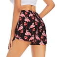 thumbnail image 1 of Lsque New Year Flamingo Printed Women's Running Shorts with Liner Pockets,Elastic Quick Dry Workout Athletic Gym Yoga Shorts,Womens High Waist Shorts-XX-Large, 1 of 9