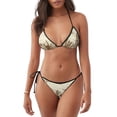 thumbnail image 1 of Lsque New York Pattern Women Two Piece Swimsuit Sexy Swimwear Halter String Triangle Bikini Sets, 1 of 6