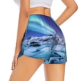 thumbnail image 1 of Lsque Night At Lake Aurora 1 Printed Women's Running Shorts with Liner Pockets,Elastic Quick Dry Workout Athletic Gym Yoga Shorts,Womens High Waist Shorts-Medium, 1 of 9