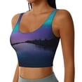 thumbnail image 1 of Lsque Night At Lake Aurora Printed Women'S Sports Bra, Compression, Moisture Wicking, High-Impact Sports Bra For Women,Supportive sports bra-XX-Large, 1 of 9