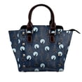 thumbnail image 1 of Lsque Night Forest Wolf Pattern Leather Rivet Shoulder Bag – Elegant Genuine Leather & Microfiber PU Crossbody with Detachable Adjustable Strap, 1 of 5