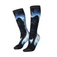 thumbnail image 1 of Lsque Night Scene of Wolves Printed Crew Socks Men's Women's LightWeight Thin Casual Calf Socks ,Knee High Socks,Cotton Socks, 1 of 9