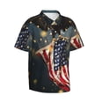 thumbnail image 1 of Lsque North American Bald Eagle1 pattern Hawaiian Shirt for Men, Unisex Summer Beach Casual Short Sleeve Button Down Shirts-Small, 1 of 9