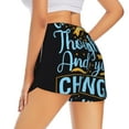 thumbnail image 1 of Lsque Not All Those Who Wander Are Lost 2 Printed Women's Running Shorts with Liner Pockets,Elastic Quick Dry Workout Athletic Gym Yoga Shorts,Womens High Waist Shorts-XX-Large, 1 of 9